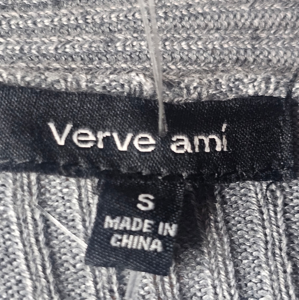 Verve ami women's gray open front long sleeve cardigan size S - Picture 6 of 8